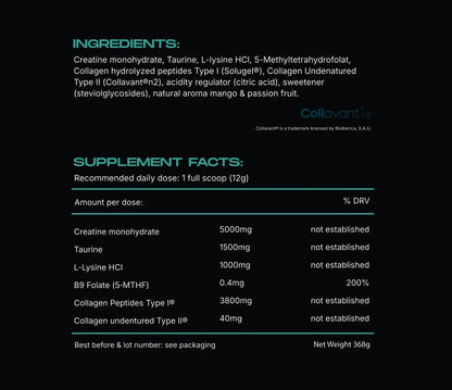 BOOST 2.0 Creatine + Taurin + Lysine + Collagen + B9 - LifeUnlocked