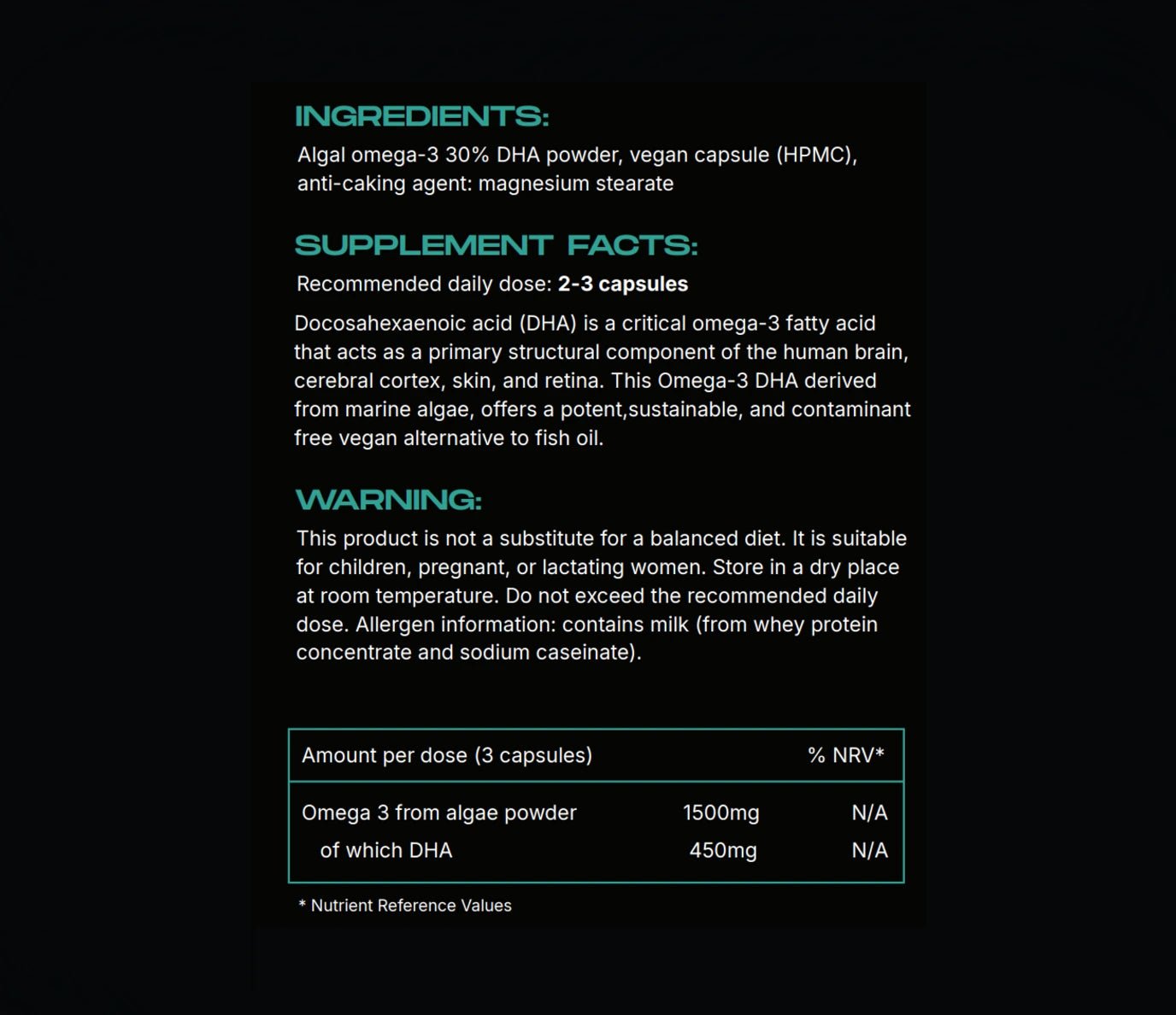 Omega 3 Vegan Marine Algae - LifeUnlocked