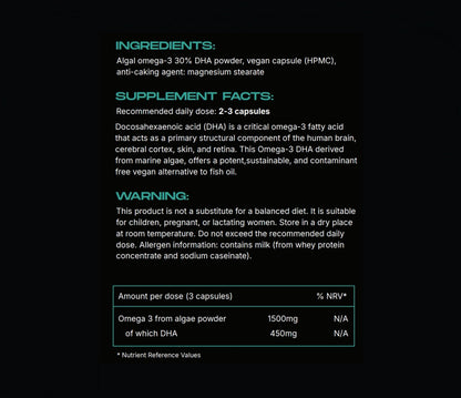 Omega 3 Vegan Marine Algae - LifeUnlocked